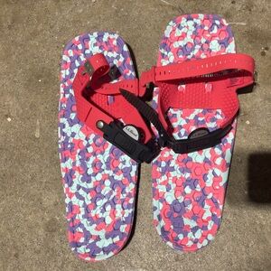 LL bean Colorful Snow shoes fun trax with Red Straps for kids